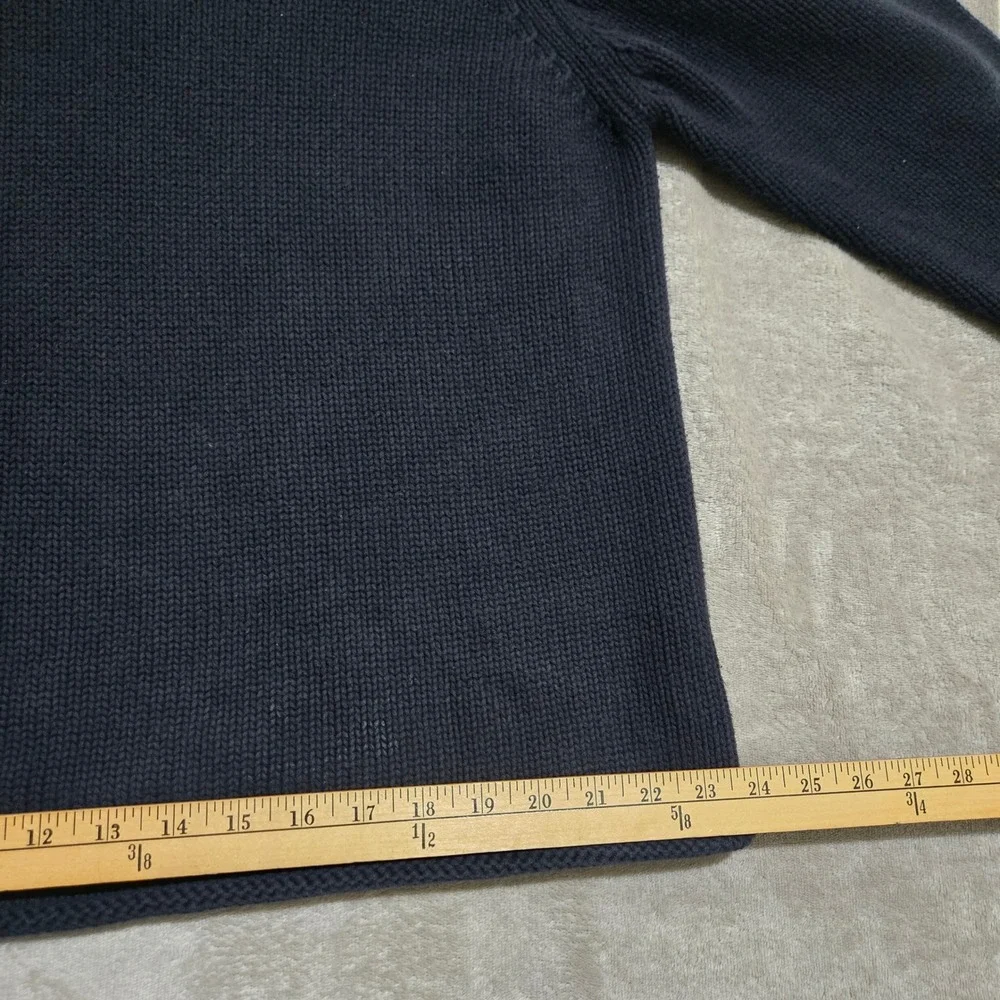 J.Crew‎ Roll Neck Sweater Mens XL Blue Cotton Preppy Heritage Nautical Old Money